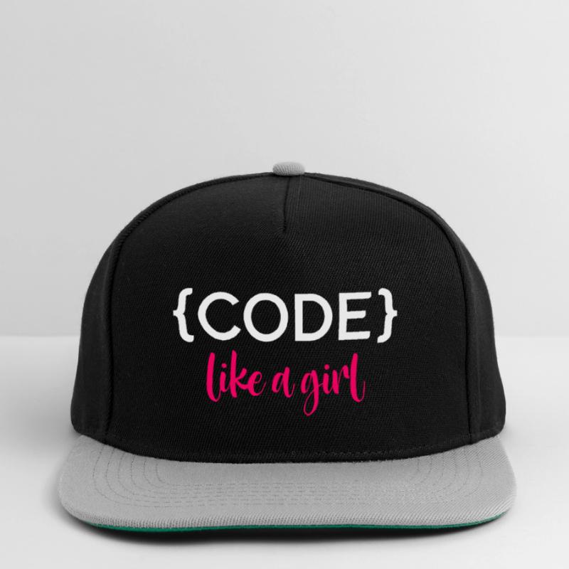 Code Like A Girl Programming Coder Computer Geek D Snapback Cap