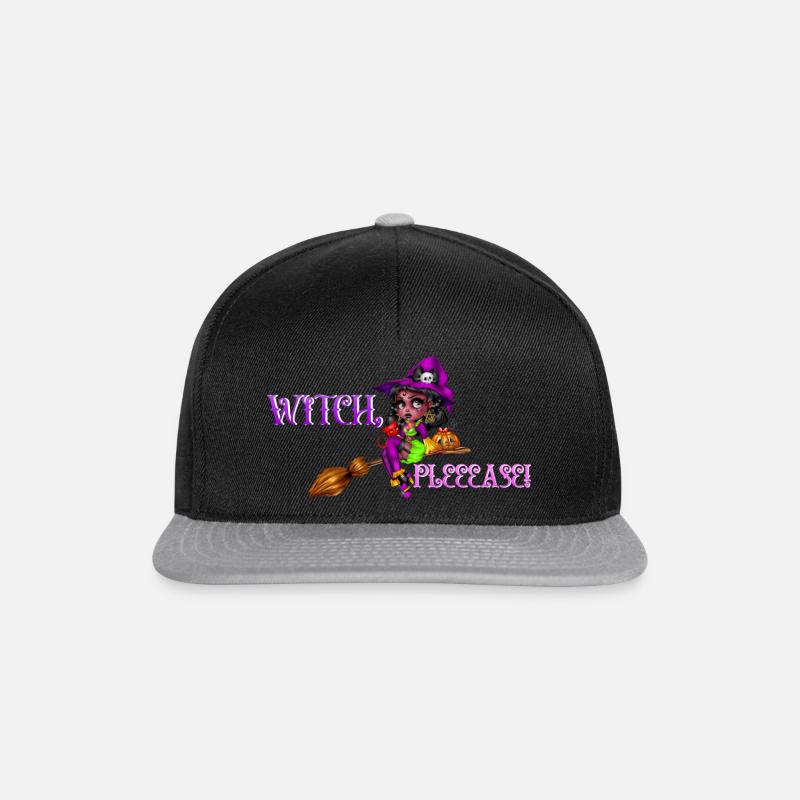 Witch, Please! Hexendesign der Extraklasse! - Snapback Cap - Schwarz/Grau