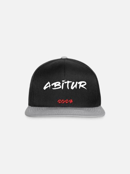 Abitur 2023 Abi 23 Abishirt - Snapback Cap - Schwarz/Grau