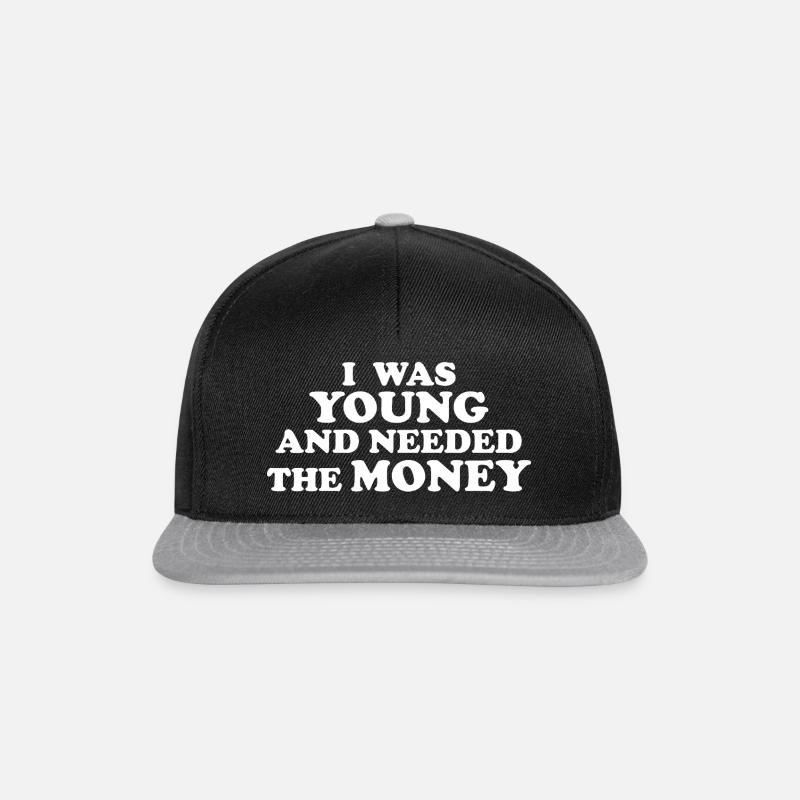 J’ÉTAIS JEUNE ET J’AVAIS BESOIN D’ARGENT blanco - Casquette snapback - noir/gris