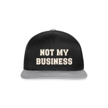Not my Business - Snapback Cap - black/grey - Front