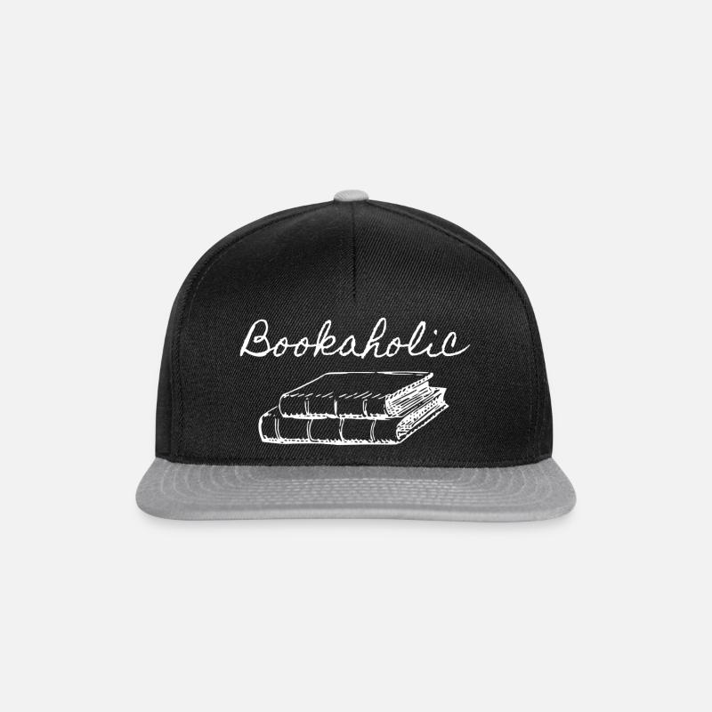 bookaholic weiß - Snapback Cap - Schwarz/Grau