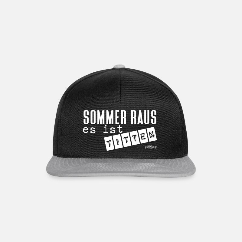 Sommer raus es ist Titten - Snapback Cap - Schwarz/Grau