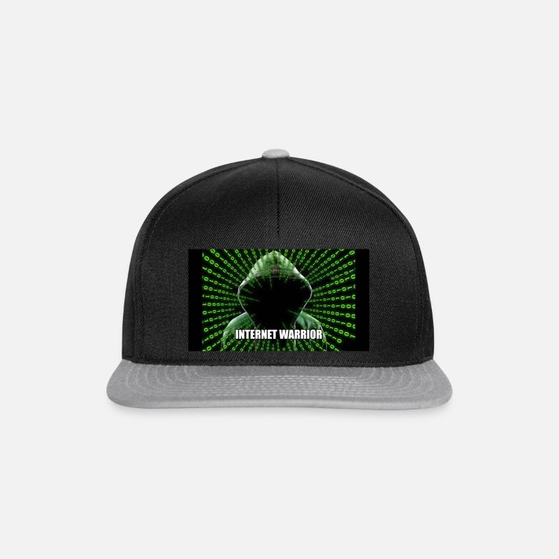 internet warrior - Snapback Cap - black/grey