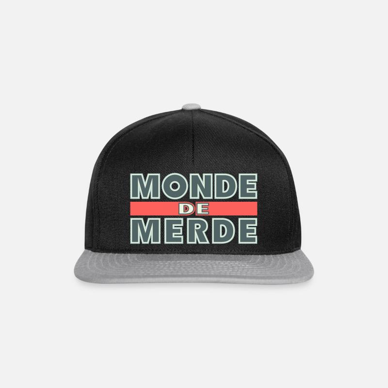Monde de Merde - Casquette snapback - noir/gris