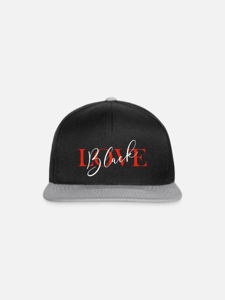 Love Black - Snapback Cap - Schwarz/Grau