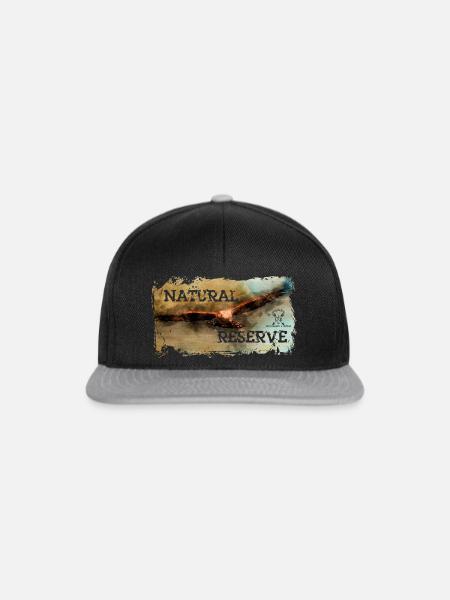 Serie "NATURSCHUTZGEBIET" - Circaète Jean-le-Blanc - Snapback Cap - Schwarz/Grau