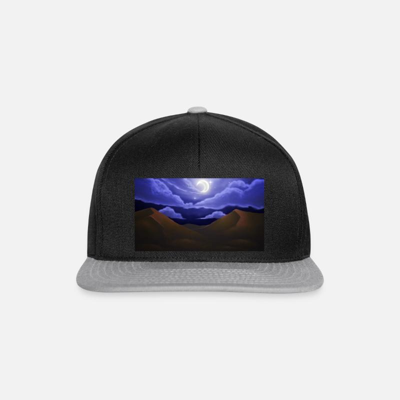 Lune des sables - Casquette snapback - noir/gris