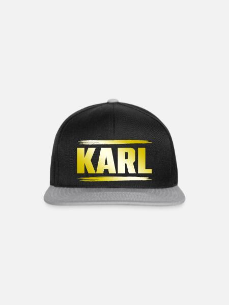 Karl - Snapback Cap - Schwarz/Grau