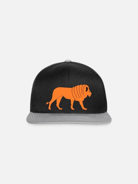 Lion brown - Snapback Cap - black/grey