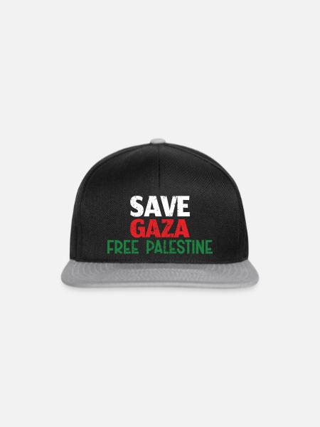 Save Gaza Free Palestine Palästina Naher Osten - Snapback Cap - Schwarz/Grau