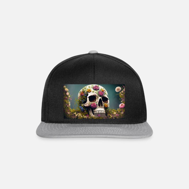 Skull - Snapback Cap - black/grey