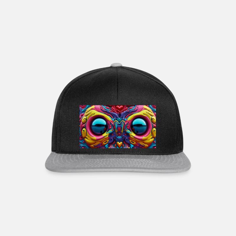 Colorful Owl - Snapback Cap - Schwarz/Grau