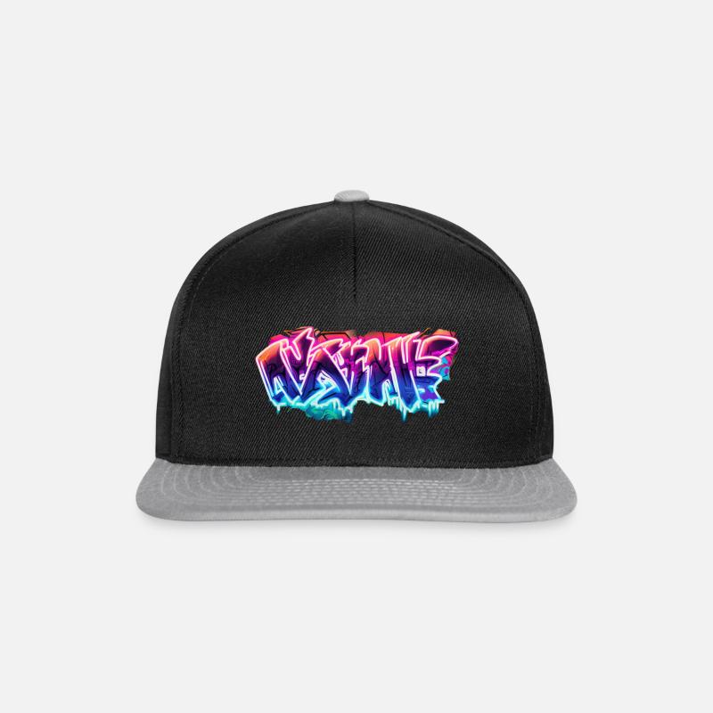 graffiti 9 - Snapback Cap - black/grey