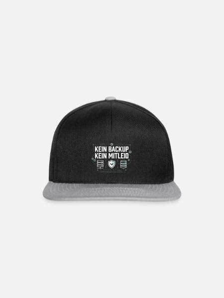 Kein Backup Kein Mitleid - Snapback Cap - Schwarz/Grau