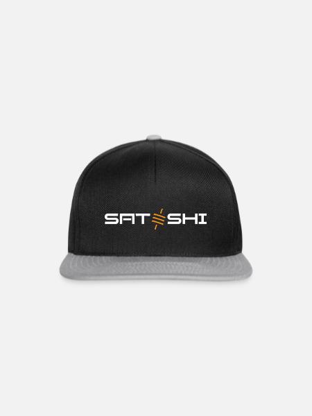 Satoshi Sats-Design - Snapback Cap - Schwarz/Grau