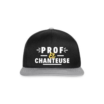 Prof et chanteuse - Casquette snapback - noir/gris - Devant