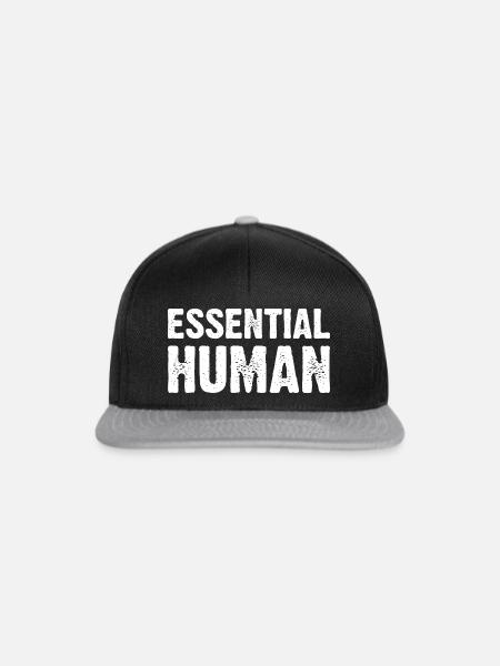 Essential Human - Snapback Cap - Schwarz/Grau