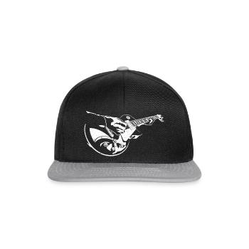 Guitare électrique Guitariste électrique Musique Guitare basse Bassiste - Casquette snapback - noir/gris - Devant