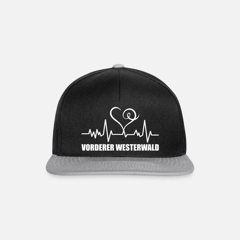 Heartbeat Vorderer Westerwald - Snapback Cap - Schwarz/Grau