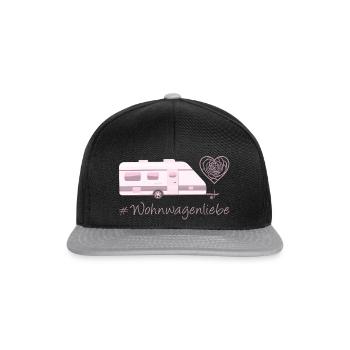 #Wohnwagenliebe - Snapback Cap - Schwarz/Grau - Vorne