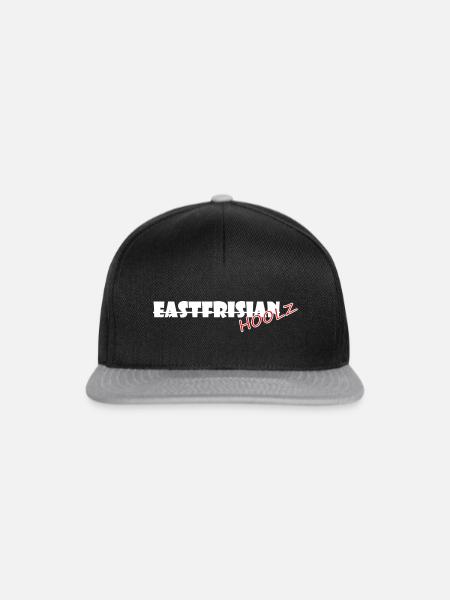 Eastfrisian Hoolz Weiß - Snapback Cap - Schwarz/Grau
