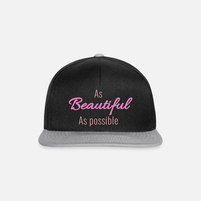 As beautiful as possible - Snapback Cap - black/grey