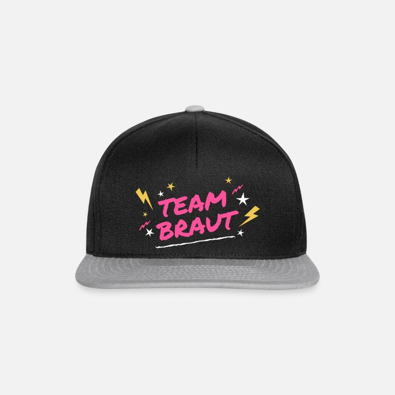 Team Braut - Snapback Cap - Schwarz/Grau