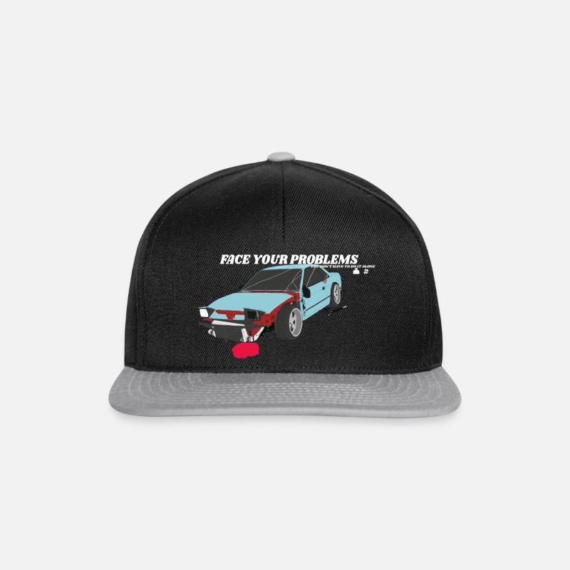 S13 Face Problems - Snapback Cap - black/grey