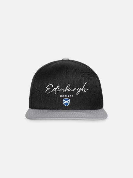 Edinburgh, Schottland, elegantes Design Edinburgh - Snapback Cap - Schwarz/Grau