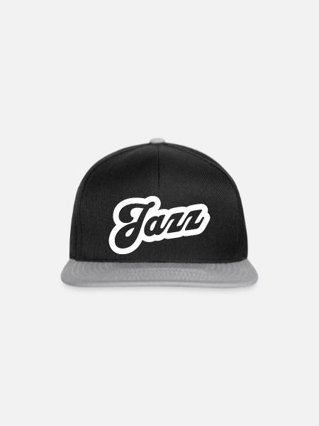 Jazzmusik-Logo - Snapback Cap - Schwarz/Grau