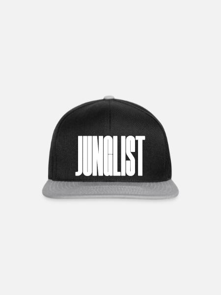 Junglist fettes Logo - Snapback Cap - Schwarz/Grau