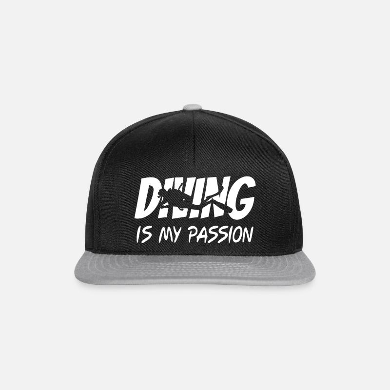 Taucher Tauchen Leidenschaft - Snapback Cap - Schwarz/Grau