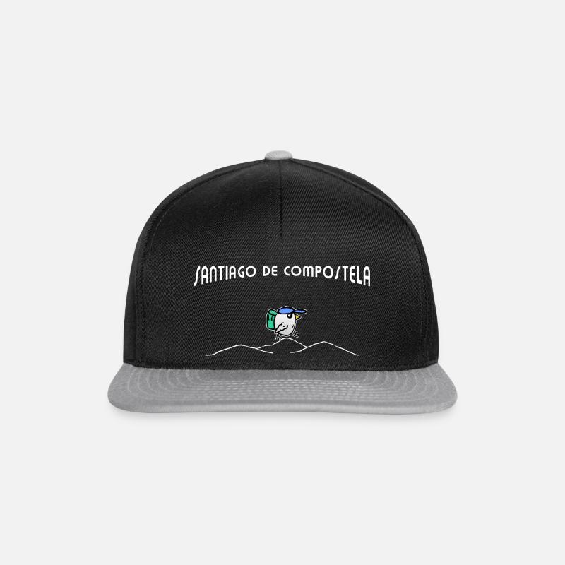 Promenades d'oiseaux Chemin de Compostelle - Saint Jacques de Compostelle - Casquette snapback - noir/gris