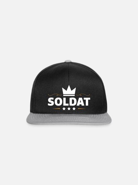 Soldat Beruf - Snapback Cap - Schwarz/Grau