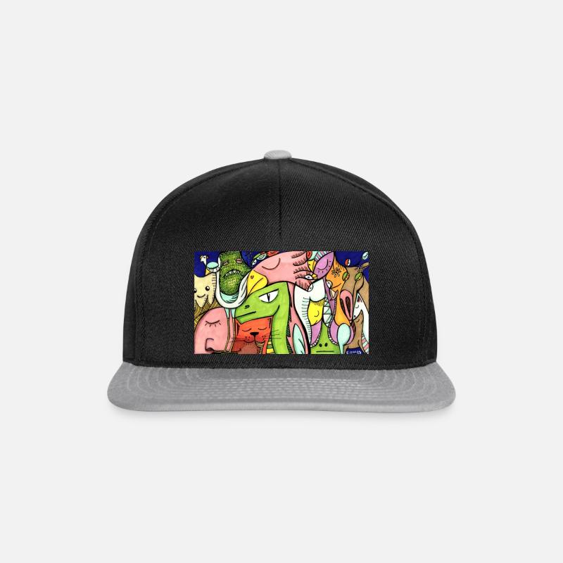 Doodling - Snapback Cap - black/grey