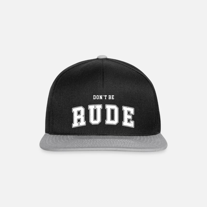Don't be rude - Don't be rude - Snapback Cap - black/grey