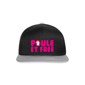Poule et Free - Casquette snapback - noir/gris - Devant