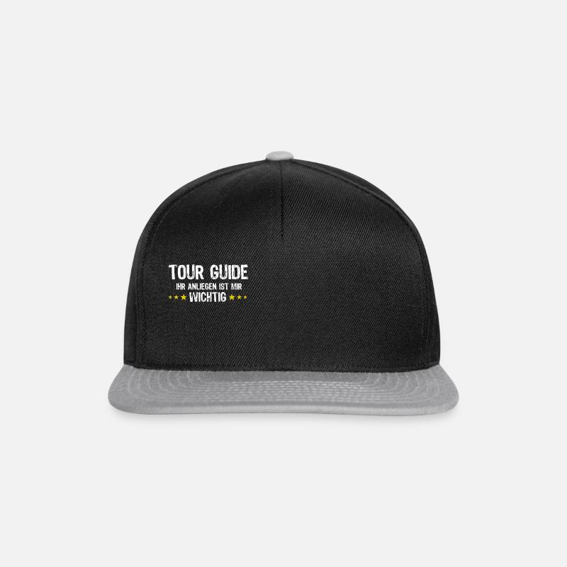 Reiseleiter Reiseführer Tour Guide - Snapback Cap - Schwarz/Grau
