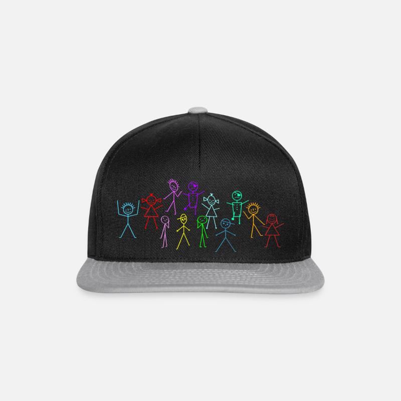 Stickman - Snapback Cap - black/grey