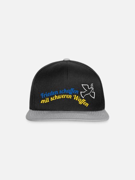 Frieden schaffen! - Snapback Cap - Schwarz/Grau