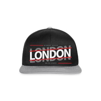 London - Casquette snapback - noir/gris - Devant