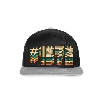 50ème anniversaire millésime 1972 - Casquette snapback - noir/gris - Devant