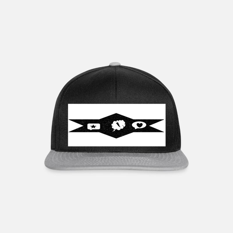 B&W - Snapback Cap - Schwarz/Grau