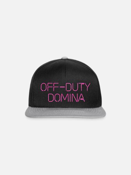 Off-Duty Domina - Snapback Cap - Schwarz/Grau