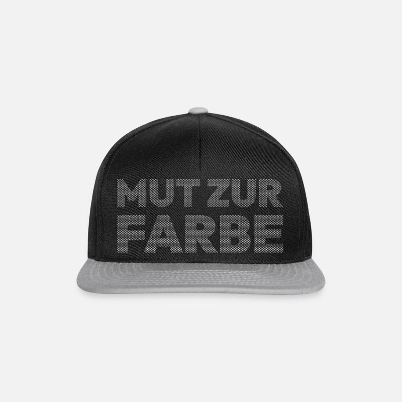 Mut zur Farbe - Snapback Cap - Schwarz/Grau