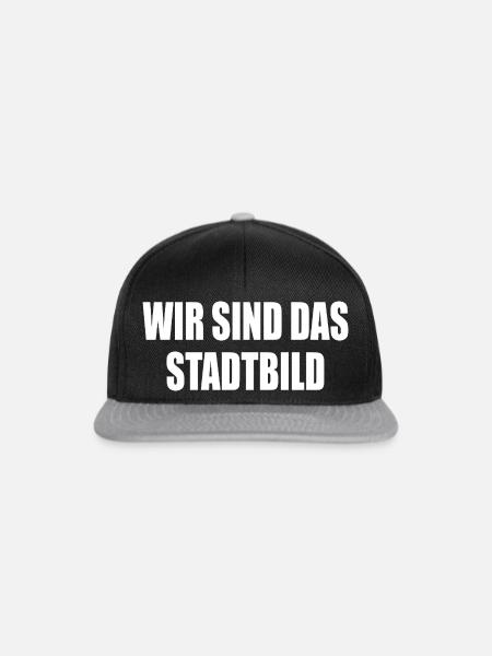 wir sind das stadtbild - Snapback Cap - Schwarz/Grau