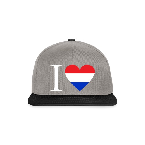 Ik hou van Nederland | Hart met rood wit blauw - Snapback cap