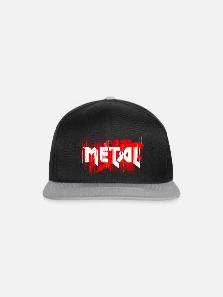 metal - Snapback Cap - Schwarz/Grau