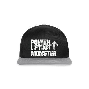 Power Lifting Monster Gift - Snapback Cap - black/grey - Front